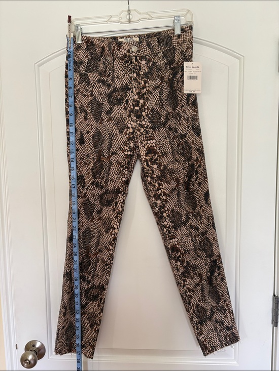 Free People Denim - Free People Neutral Snake Print Leggings in Beige and Black